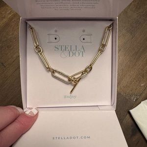 Stella & Dot Momento Convertible Link Necklace - Shiny Gold